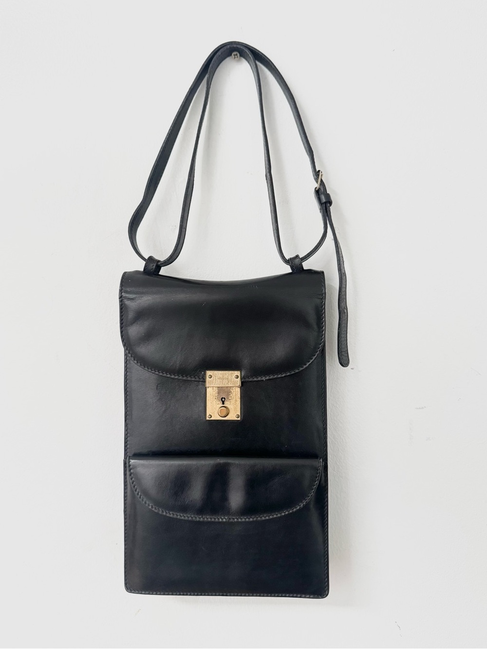 GUCCI vintage convertible locking leather satchel - Picture 2 of 16
